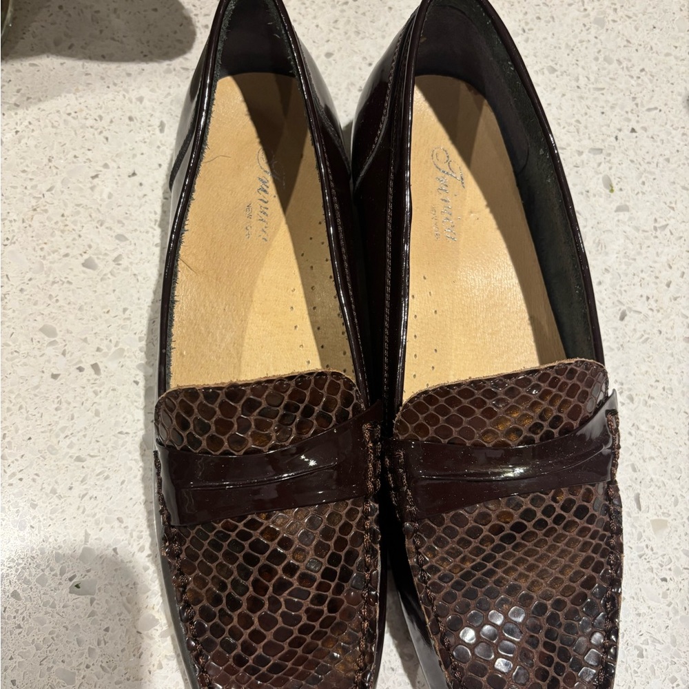 Cole Haan Brown Snakeskin Loafers